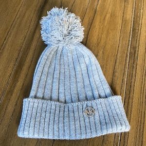Michael Michael Kors gray pom beanie